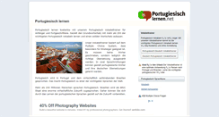 Desktop Screenshot of portugiesischlernen.net